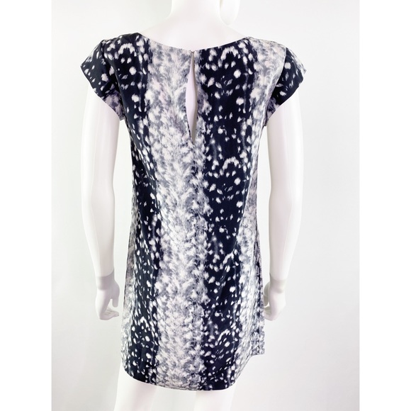 Joie WEAVER Gray Snow Leopard Silk Shift Dress - Picture 8 of 9